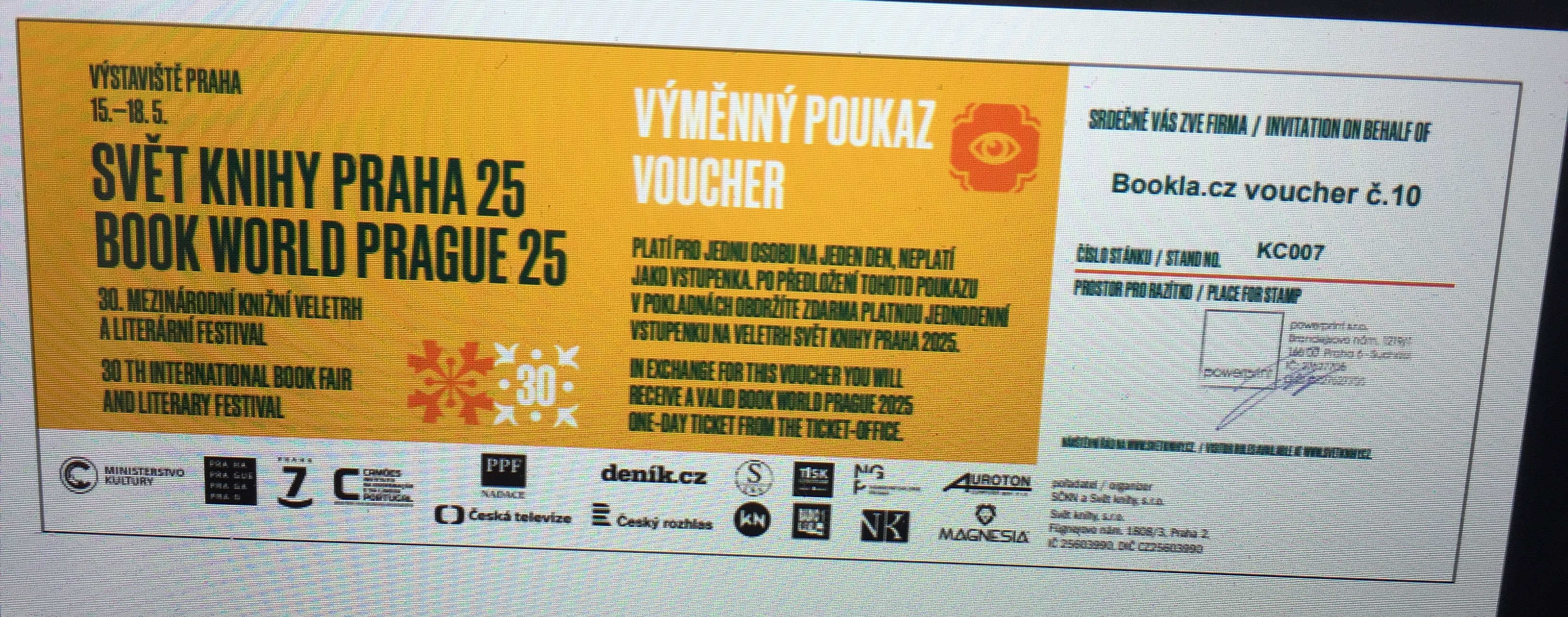 Voucher Jdu na jedno